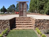 Basalt steps and retaining wall