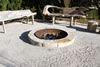 Hand-chiselled sandstone fire pit
