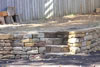 Refurbished convict foundation stone retaining wall and steps